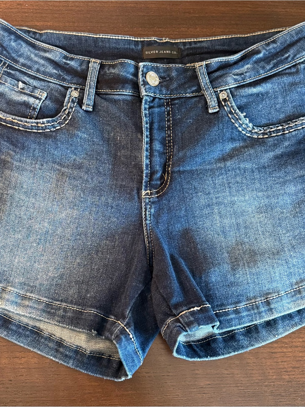 Silver Jeans Blue Washed Denim Shortalls